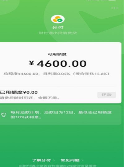 分付额度可以提现吗